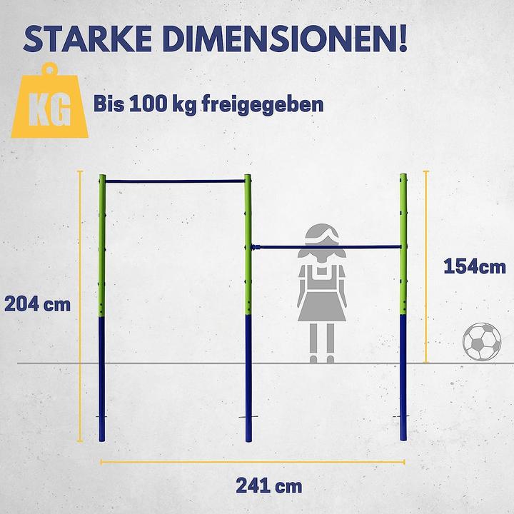 Produktbild Best Sporting Erwachsene Doppel Turn Reck 241 Cm