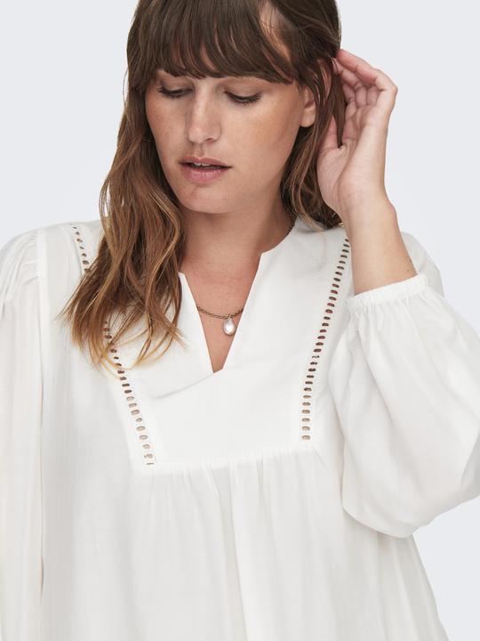 Produktbild Only Normal geschnitten V-Ausschnitt Elastische Bündchen Puffärmel Top Top (42)