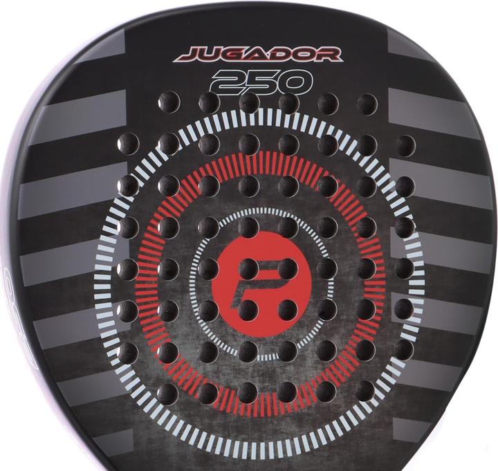 Actual product image Luxtri Padel Racket Jugador 250 Teardrop Shape Grey Red 360g Fibreglass EVA Padel Tennis