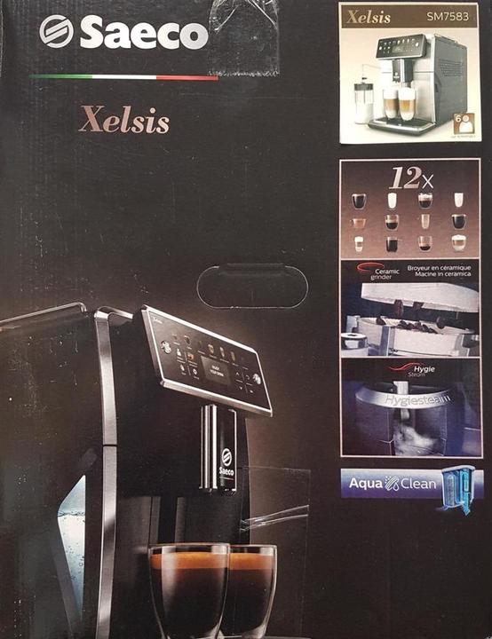 Actual product image Philips Saeco Xelsis SM7583/00 fully automatic coffee machine, 12 coffee specialities, LED display with...