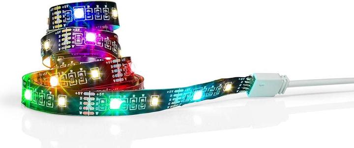 Immagine prodotto Nedis Striscia LED SmartLife | Bluetooth | RGB / bianco caldo | SMD | 2,00 m | IP20 | 2700 K | 380 lm | (Multicolore, 200 cm, Interno)