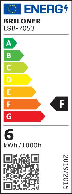 Energie-Label Briloner LED Einbauleuchte,3er-Set, schwarz, 3xLED-Modul/6W (650 lm)