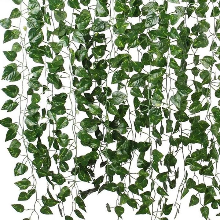 Actual product image I Am Creative Deko Blumenranke Kunstblätter Girlande 12er Set (225 cm)
