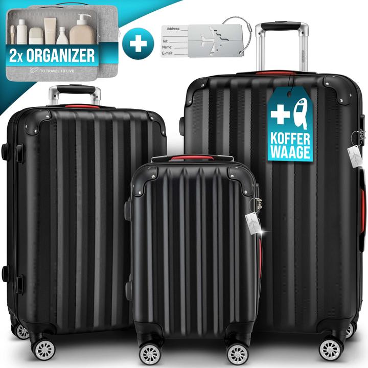 Monzana Hartschalenkoffer mit Zubehör 3er Set