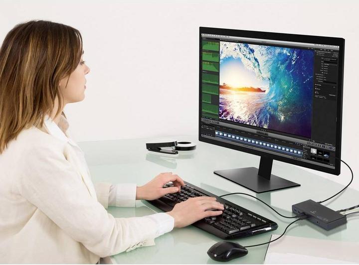 Actual product image Renkforce Notebook Docking Station Univer (USB-C, USB-A)