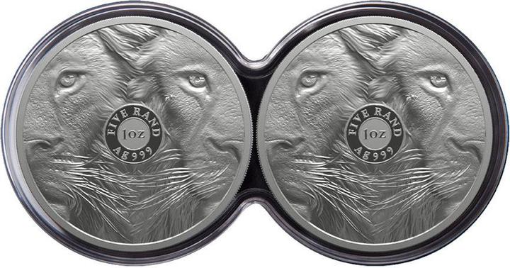 Actual product image South Africa Mint Silber Löwe Big Five Serie II - 2 x 1 oz PP-Set Doppelkapsel (999, 2025)