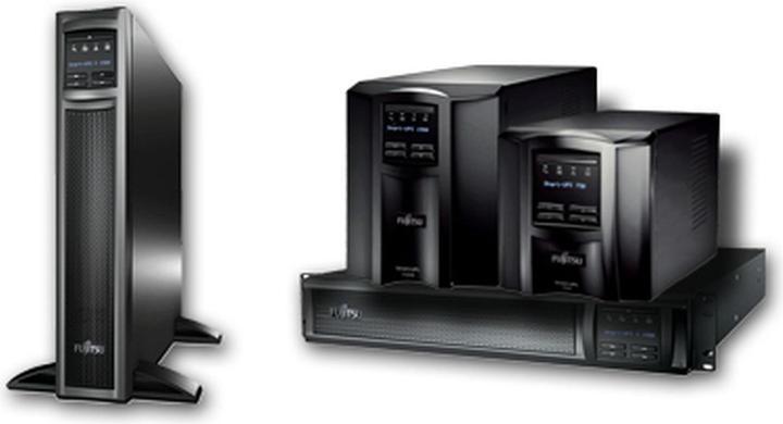 Actual product image Fujitsu PY UPS 750VA/500W Tower Line Interactive VI UPS black 8x IEC320 C13 10A two sockets 1x (750 VA, 500 W, Line-interactive UPS)