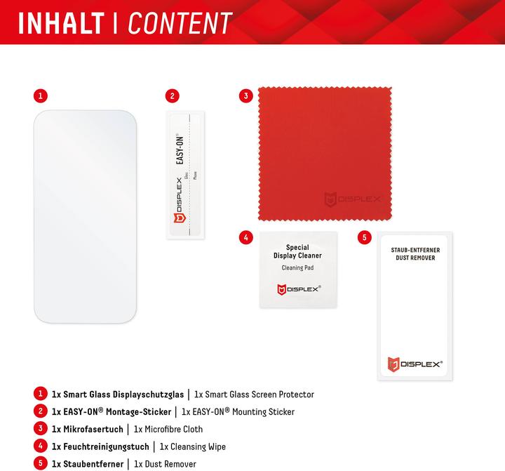 Actual product image Displex Smart Glass, Displayschutzfolie (1 Piece, Samsung Galaxy S25, Samsung Galaxy S24)