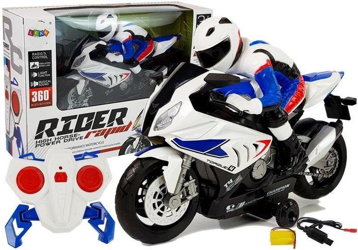 Produktbild Lean Toys RC Motorrad R / C 2.4G Weiss