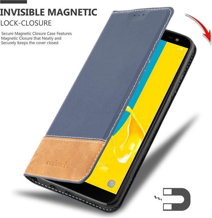 Productafbeelding Cadorabo X-Wallet hoes voor kunstleer pak (Samsung Galaxy J6 (2018))