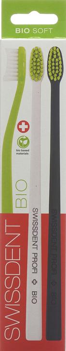 Immagine prodotto Swissdent Spazzolino da denti biologico, spazzolini in plastica all'olio di ricino biologico (3 pezzi) vegan (Morbido, 3 x)