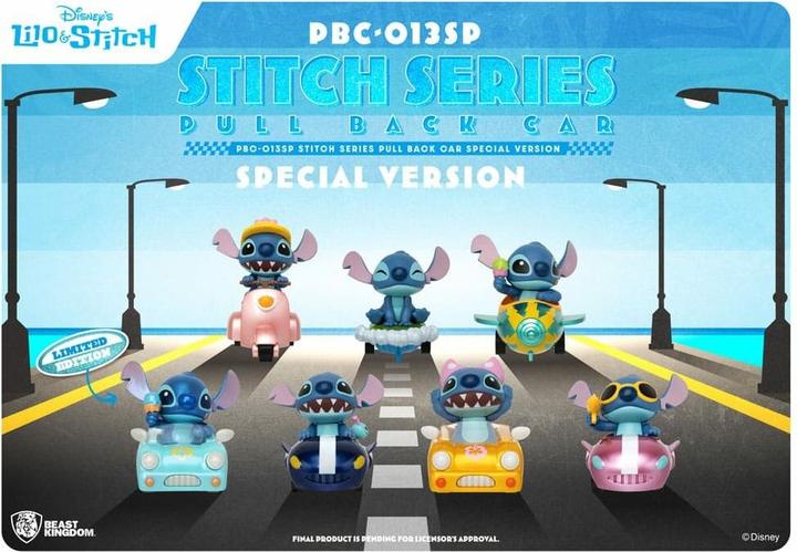 Beast Kingdom Lilo & Stitch Pull Back Cars Blind Box 6-Pack Special Edition