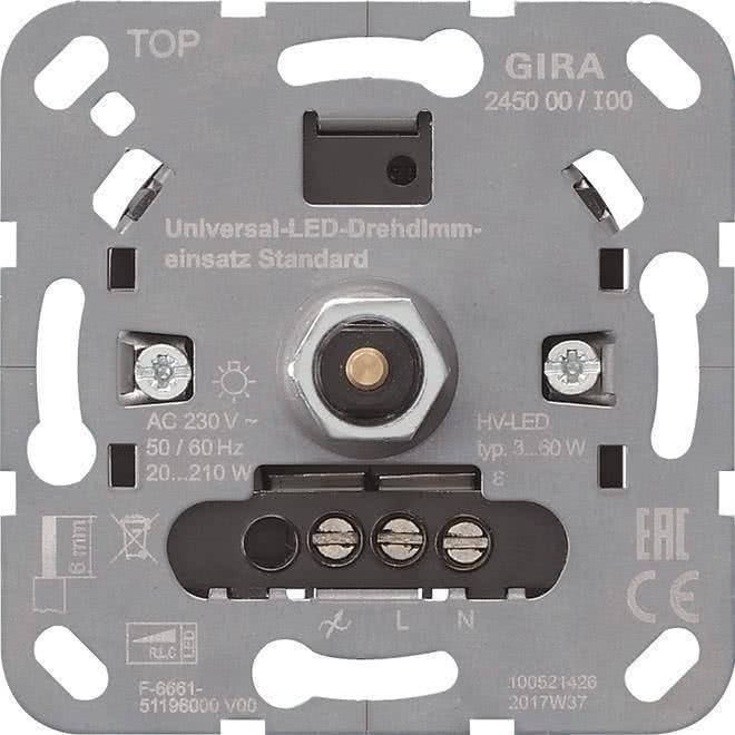 Gira Universal LED Drehdimmer 245000 Einsatz Standard
