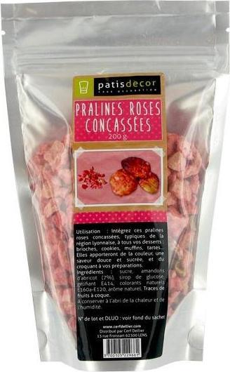 Image du produit Patisdécor Pralines roses, concassées (200g) (200 g)