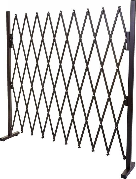Swisshandel24 Barrier grille, scissor-type trellis, telescopic animal protection grille, aluminium brown - height (32 cm)