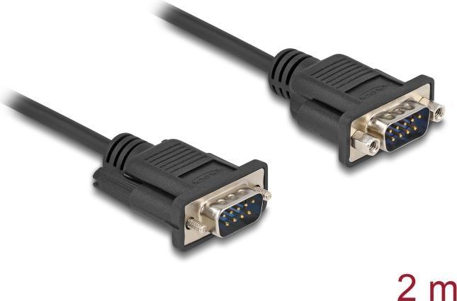Produktbild Delock Seriell Kabel RS-232 D-Sub9 Stecker zu Stecker mit sc (2 m)
