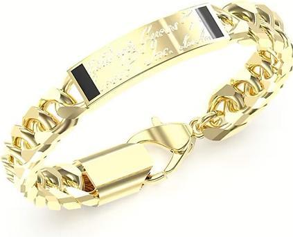 Guess - Gold-plated bracelet for men Inscription JUMB04401JWYG - Length: 21 cm (21 cm)
