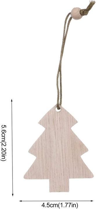 Immagine prodotto Cbx Decorazioni in legno da 12 pezzi, ornamento, ornamento per albero di Natale, decorazione natalizia (12 -parte)