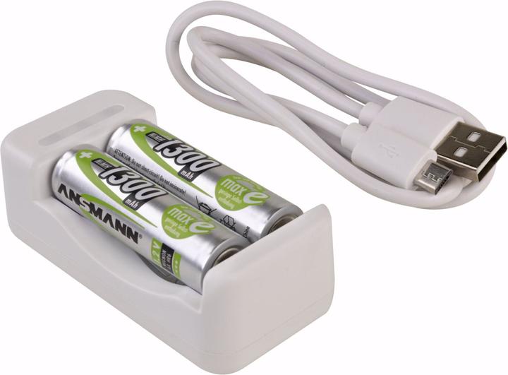 Image du produit Ansmann Chargeur Basic II avec 2 piles rechargeables AA 1300mAh (1 pcs, AA, 1300 mAh, Batterie)
