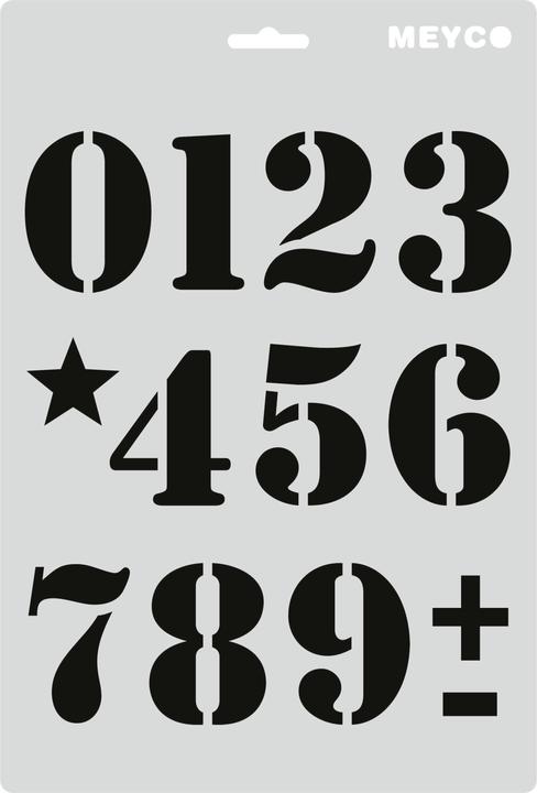Produktbild Meyco Schablonen-Set "Buchstaben & Zahlen"