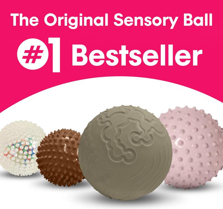 Edushape - Sensory bouncy ball - Beige/Olive with structure (E705353be)