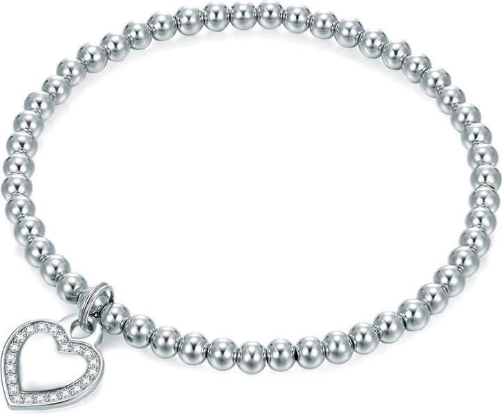 Image du produit Lulu & Jane Femme coeur laiton zircon argent - 29429 (18 cm, Laiton)