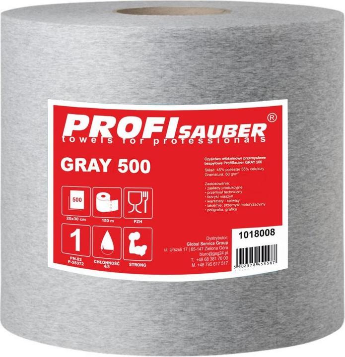 Profi Sauber Gray nonwoven industrial cleaning cloth ProfiSauber GRAY 500