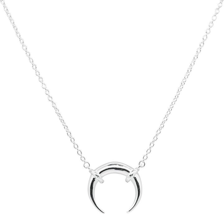 Leyda Halskette Halbmond (Silber 925, Synthetischer Stein, 70 - 80 cm)