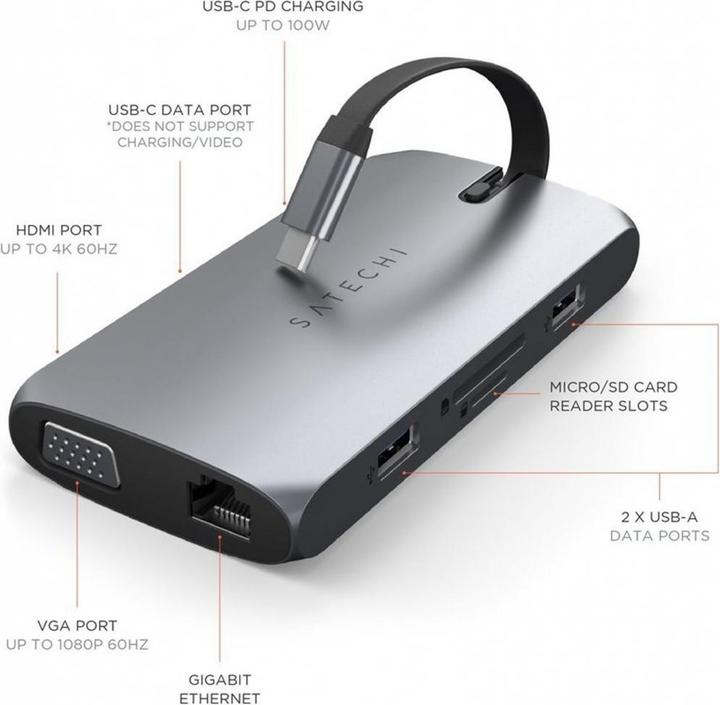 Actual product image Satechi On the Go (USB-C, 1 Ports)