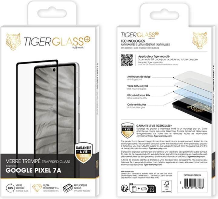 Image du produit Tiger Verre Plus Verre Trempe Recyclage Google Pixel 7a (1 pièce(s), Google Pixel 7a)