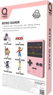 Actual product image Qware Arcade 240 In 1 Mini Game Retro Pink