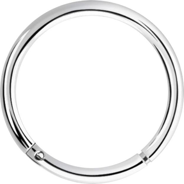 Immagine prodotto Star Piercing Anello a micro segmenti con cerniera in argento placcato in rodio (senza ottone, Argento 925)