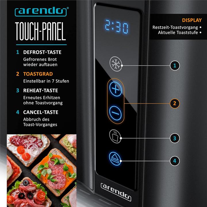 Actual product image Arendo Langschlitz-Toaster mit Touchscreen