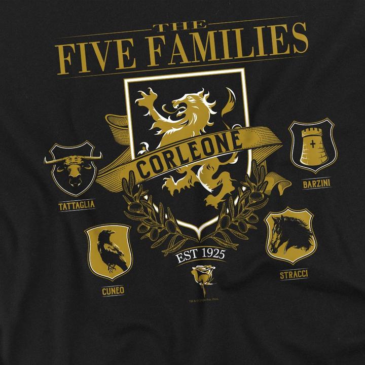 Immagine prodotto The Godfather Five Families Maglietta Loghi Uomo (4XL)