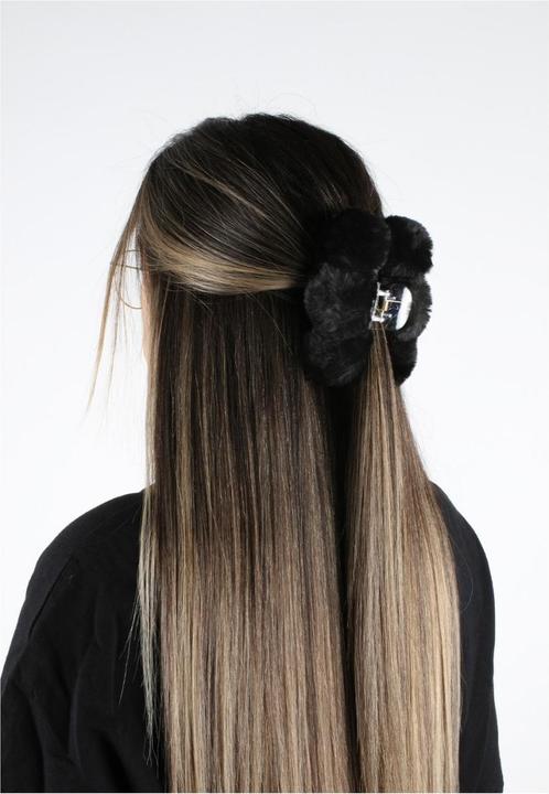 Image du produit Trisa Cheveux - Fausse fourrure Clip cheveux Pompoms Noir (1 pcs)