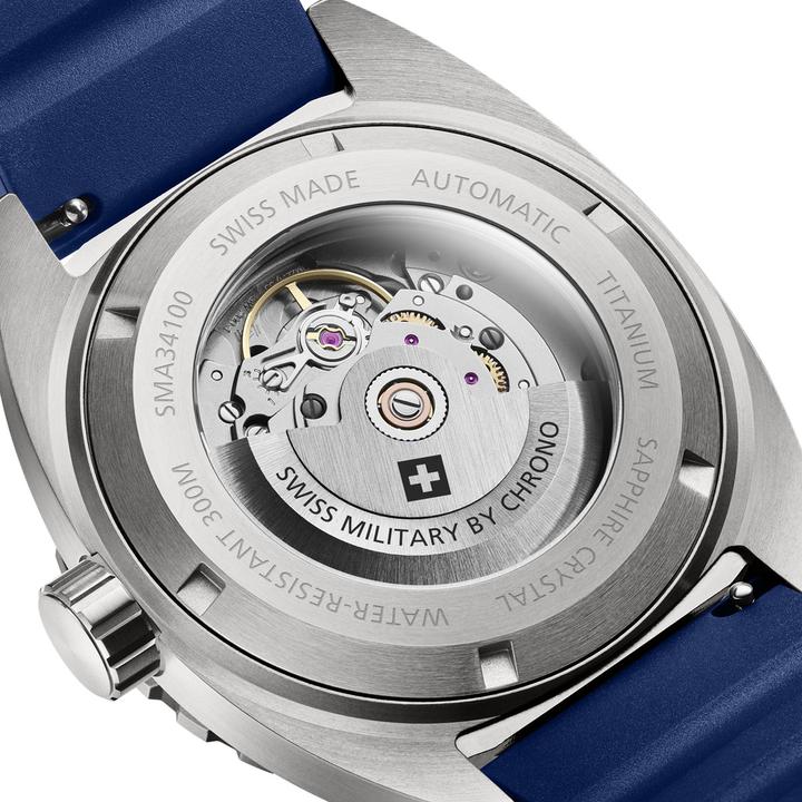 Immagine prodotto Swiss Military SMA34100.09 Diver Titanium Automatic 42mm 30ATM (Orologio sub, 42 mm)