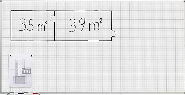 Produktbild eurokraft basic Rastertafel (2000 x 1000 mm)