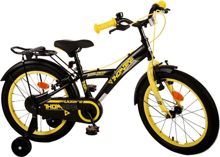 Image du produit Volare Vélo enfant Thombike - Garçons - 18 pouces - noir-jaune - freins à deux mains (18")