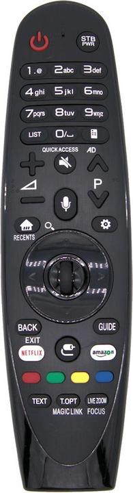 Produktbild Azurano Fernbedienung Magic Remote AN-MR650A, AKB75075301 für 2017 LG Smart TV mit Sprachsteuerung, Mausfun (Gerätespezifische Fernbedienung, Infrarot)