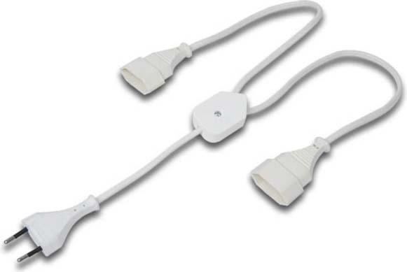 Actual product image Hera Euro Y-distributor 21503160101 Plug + 2 sockets Electrical accessories for lights 40512680303