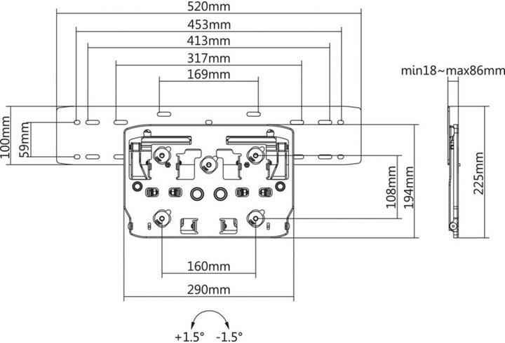 Actual product image myWall TV Wall Mount Tilt + Swivel, Rotate (Wall, 75", 50 kg)