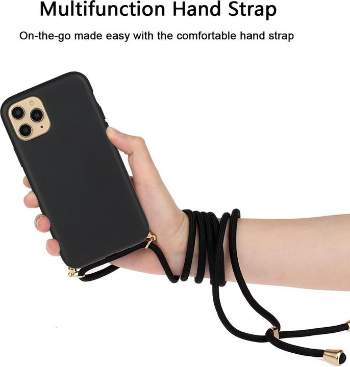 Produktbild Cazy Handykette Hülle Kompatibel mit iPhone 13 Pro Max - Silikon Handyhülle mit Band Necklace Hülle -