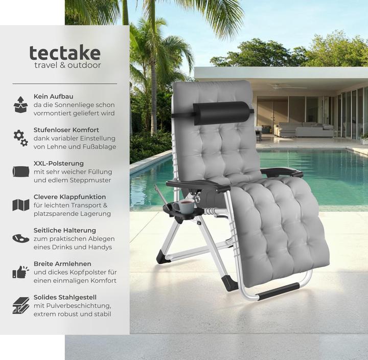 Immagine prodotto tectake Sedia a sdraio (103 cm)