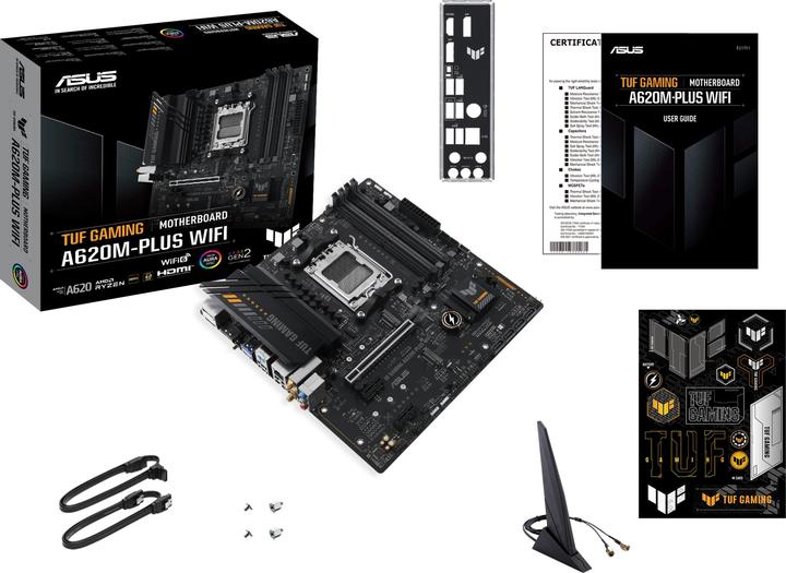 Immagine prodotto ASUS TUF GAMING A620M-PLUS WIFI (AM5, AMD A620, mATX)