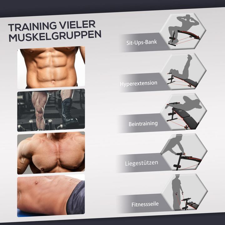 Produktbild Homcom Multifunktionale Trainingsbank verstellbar und klappbar