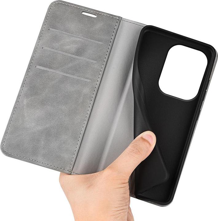 Produktbild Cover-Discount Poco M6 Pro / Redmi Note 13 Pro 4G - Stand Case grau (Xiaomi Redmi Note 13 Pro 4G)