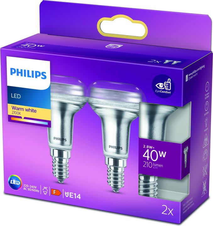 Produktbild Philips Reflektor (E14, 2.80 W, 210 lm, 2 x, F)