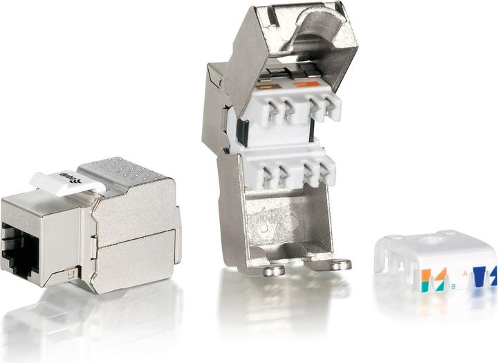 Produktbild equip 8 x Keystone Jack Cat.6 voll geschirmt werkzeugfreier Anschluss (Keystone Modul)