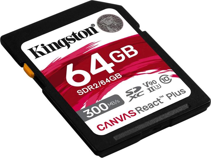 Produktbild Kingston Canvas React Plus (64 GB, SDXC, U3, UHS-II)
