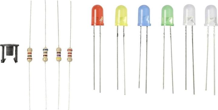 Produktbild Tru Components LED bedrahtet Rot, Gelb, Blau, Gelb-Grün, Warmweiss, Kaltwe